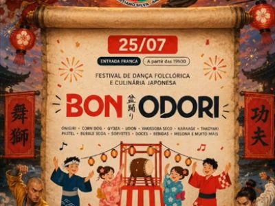 Bon Odori do Templo Hongwanji em Araçatuba